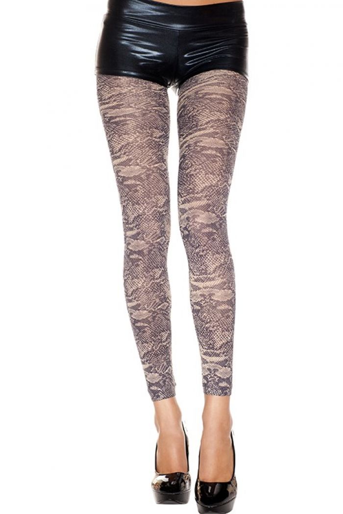Music Legs Python-print-opaque-leggings  Footles Panyhose 2018 | Pantyhose Library